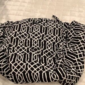 Kids Black and White Geometric baby grocery cart cover- Balboa